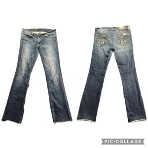 We The People Women‎ Denim Studded Bootcut Jeans Size 32 Blue